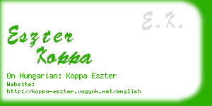 eszter koppa business card